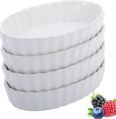 Platos ovalados Westmark 4 piezas blanco