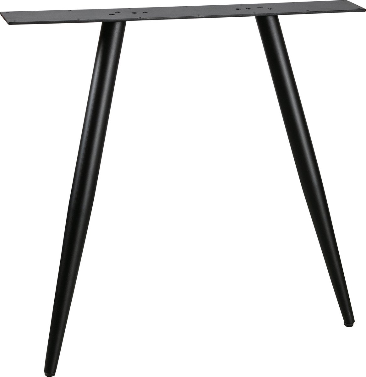 Woood tablo 2-standen poot conisch 1 stuks - metaal - zwart - 72x79x10