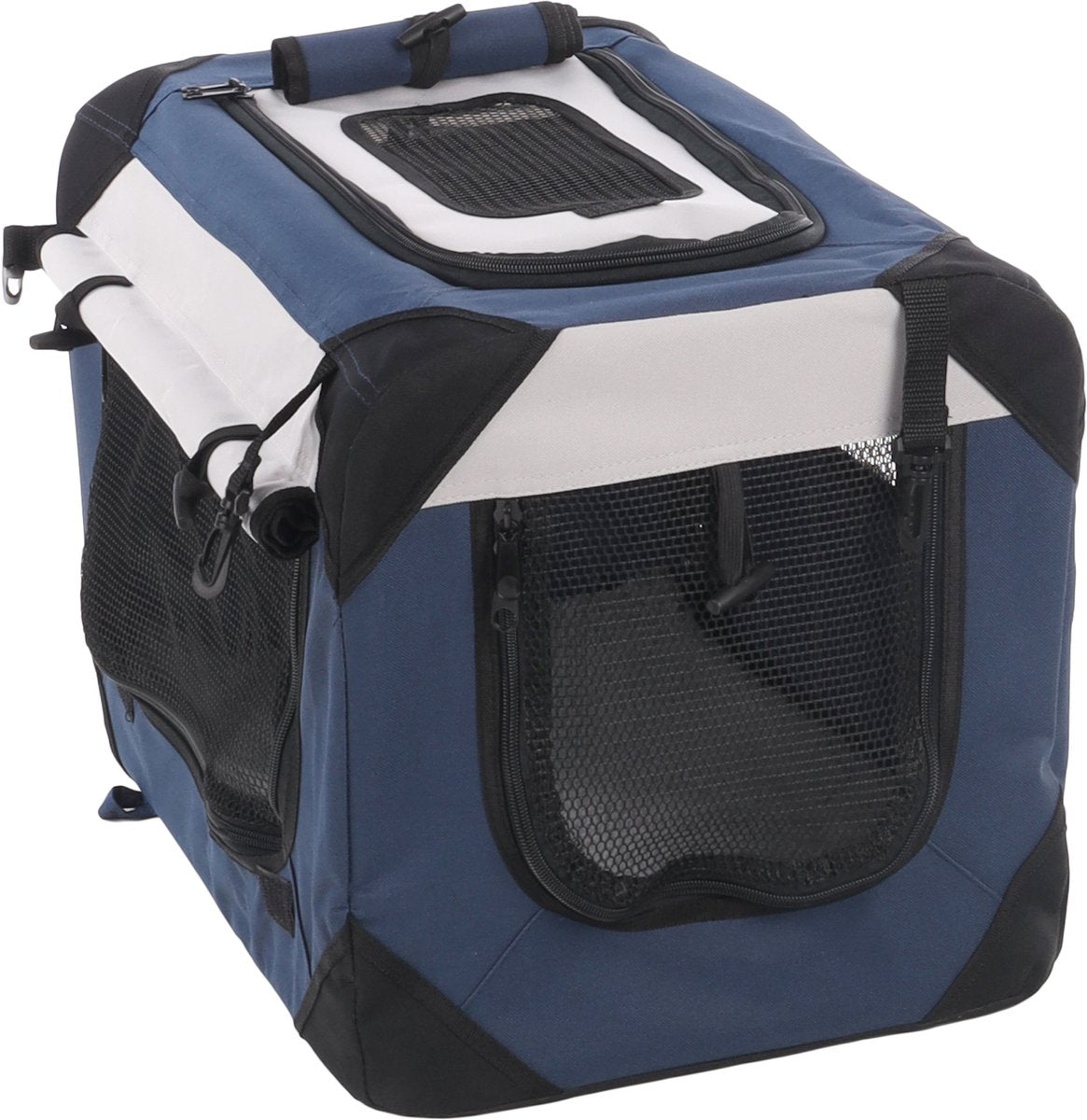 Gabbia per cani Flamingo – Gabbia da viaggio per cani – Gabbia pieghevole – Gabbia da trasporto geronimo l blu – 81,5x58,5x58,5 cm