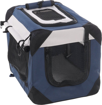 Jaula para perros Flamingo – Jaula de viaje para perros – Jaula plegable – Jaula de transporte geronimo l azul – 81,5x58,5x58,5 cm
