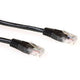 Cable patch UTP Cat6 Act negro de 0,5 m con conectores RJ45