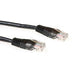 Cable patch UTP Cat6 Act negro de 10 m con conectores RJ45