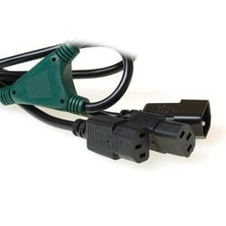Cavo di alimentazione diviso act ak5052 c14 a 2x c13 1 m