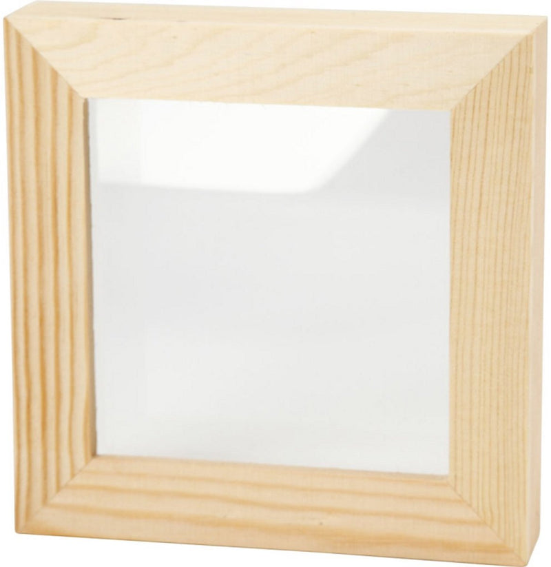 Creativ company cornice 3D con vetro, diam: 2,5 cm, misura 12,3x12,3 cm, 1 pezzo