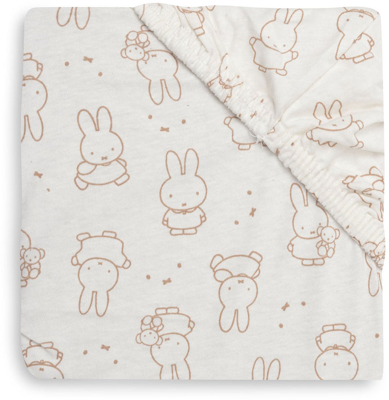 Jollein lenzuolo con angoli jersey 40 50x80 90 cm miffy moments light terra