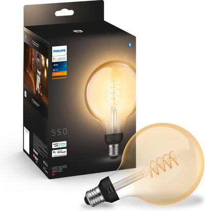 Lampada globo a filamento Philips Hue G125 - luce bianca calda - confezione da 1 - E27