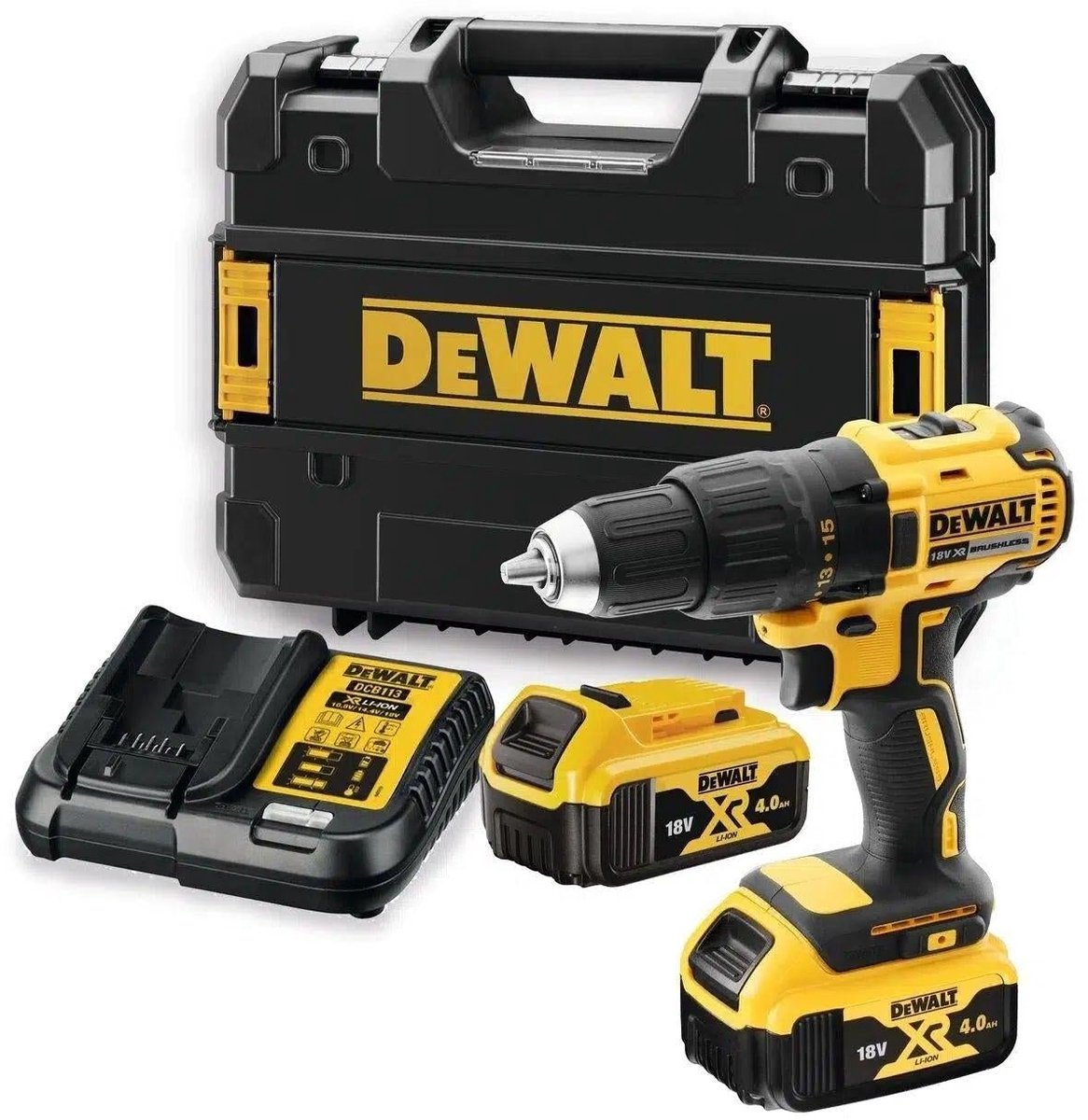 Taladro inalámbrico dewalt dcd777m2t 18v xr 4.0ah en tstak