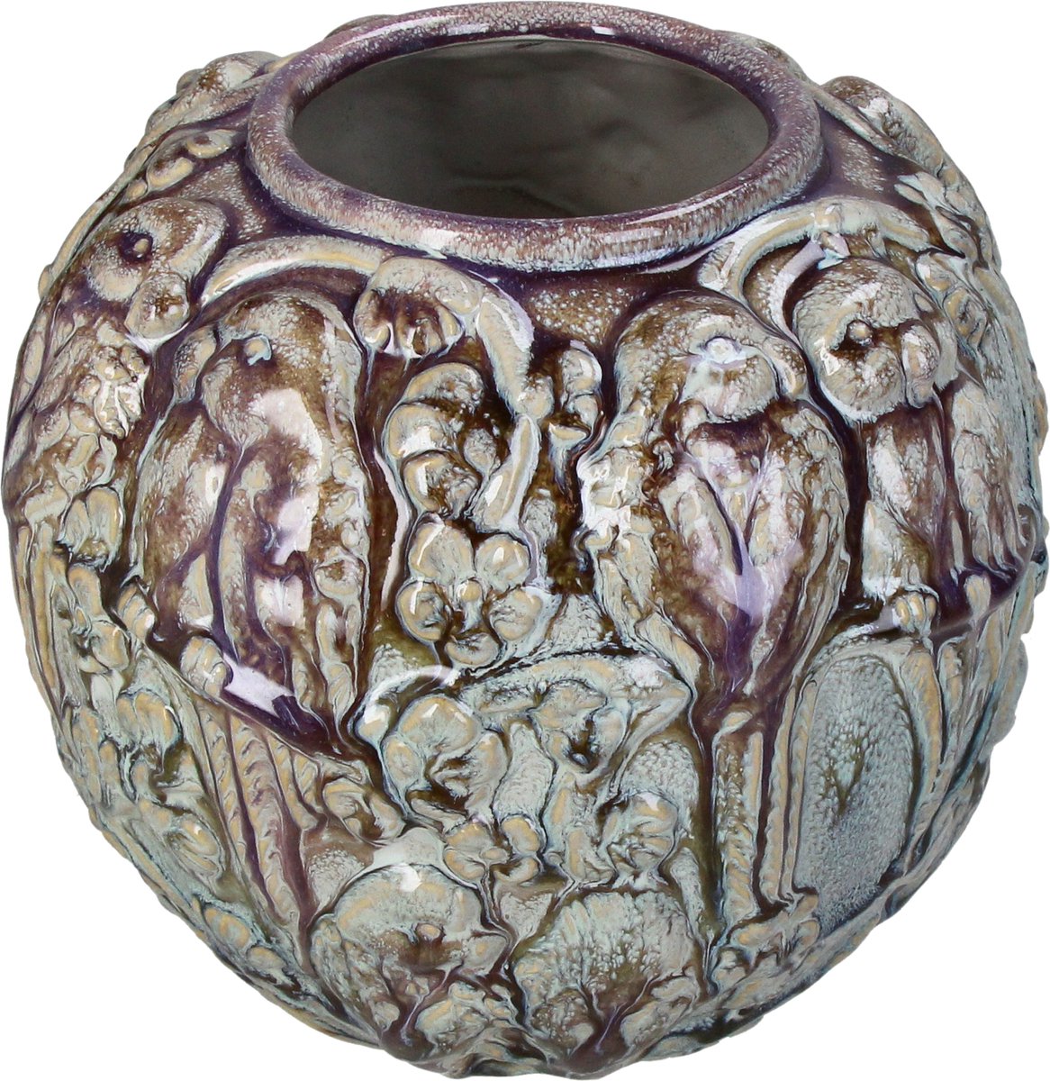 Vaso collezione Hd uccelli terracotta 22x22x19,5cm