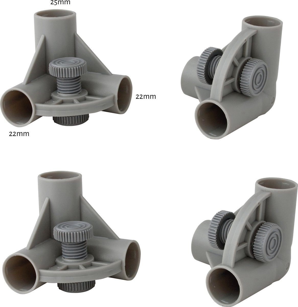 Eurotrail angolari scatola a innesto 25 22 mm 4pz