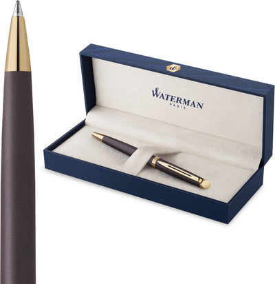 Penna a sfera Waterman Hemisphère | la versione sottile | nero lavico | punto medio | con confezione regalo