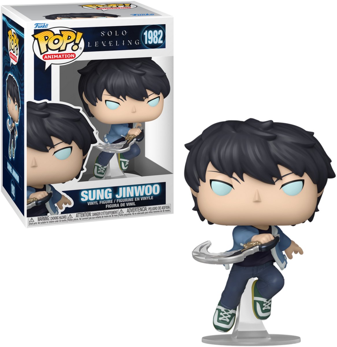 Funko solo leveling sung jinwoo (chase edition möglich) vinyl figur 1982 unisex pop! - neutraal - standard