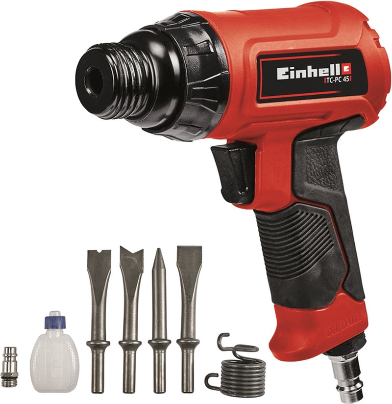 Scalpello pneumatico Einhell tc-pc 45 - 1,2 j - incl. Set scalpelli da 4 pezzi (120 mm)