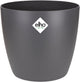 Elho brussels round 22 - vaso da fiori per interni - 100% plastica riciclata - ø 22,3 x h 20,6 cm - antracite