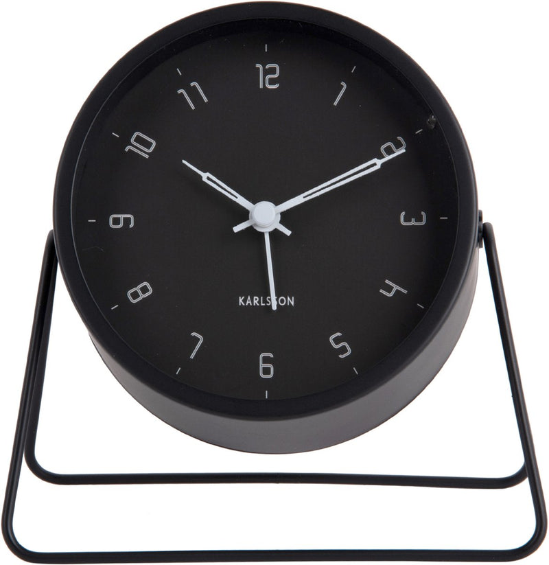 Reloj despertador Karlsson Stark - negro mate