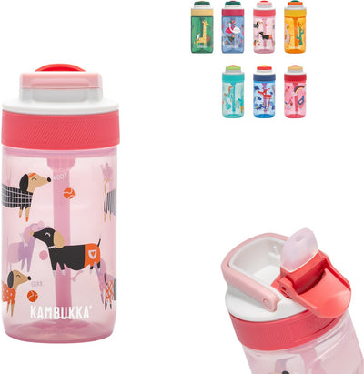 Borraccia Kambukka Lagoon per bambini 400ml Diva Dogs - con cannuccia integrata - borraccia per bambini - bicchiere per la scuola