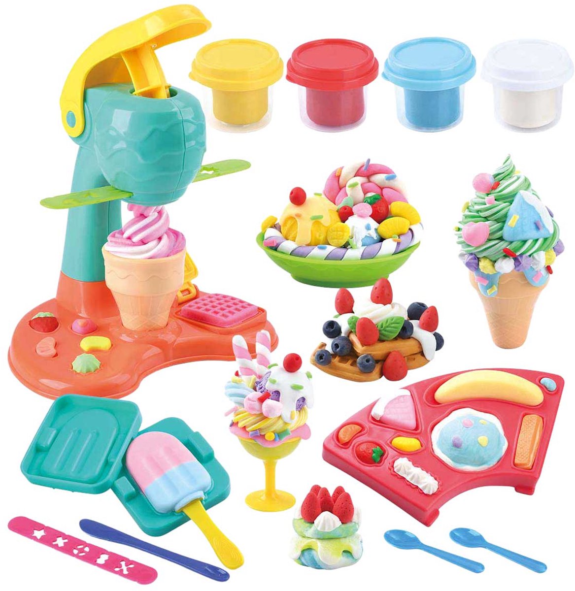 Playgo delizioso set di argilla per gelato - 4 vasi di terracotta