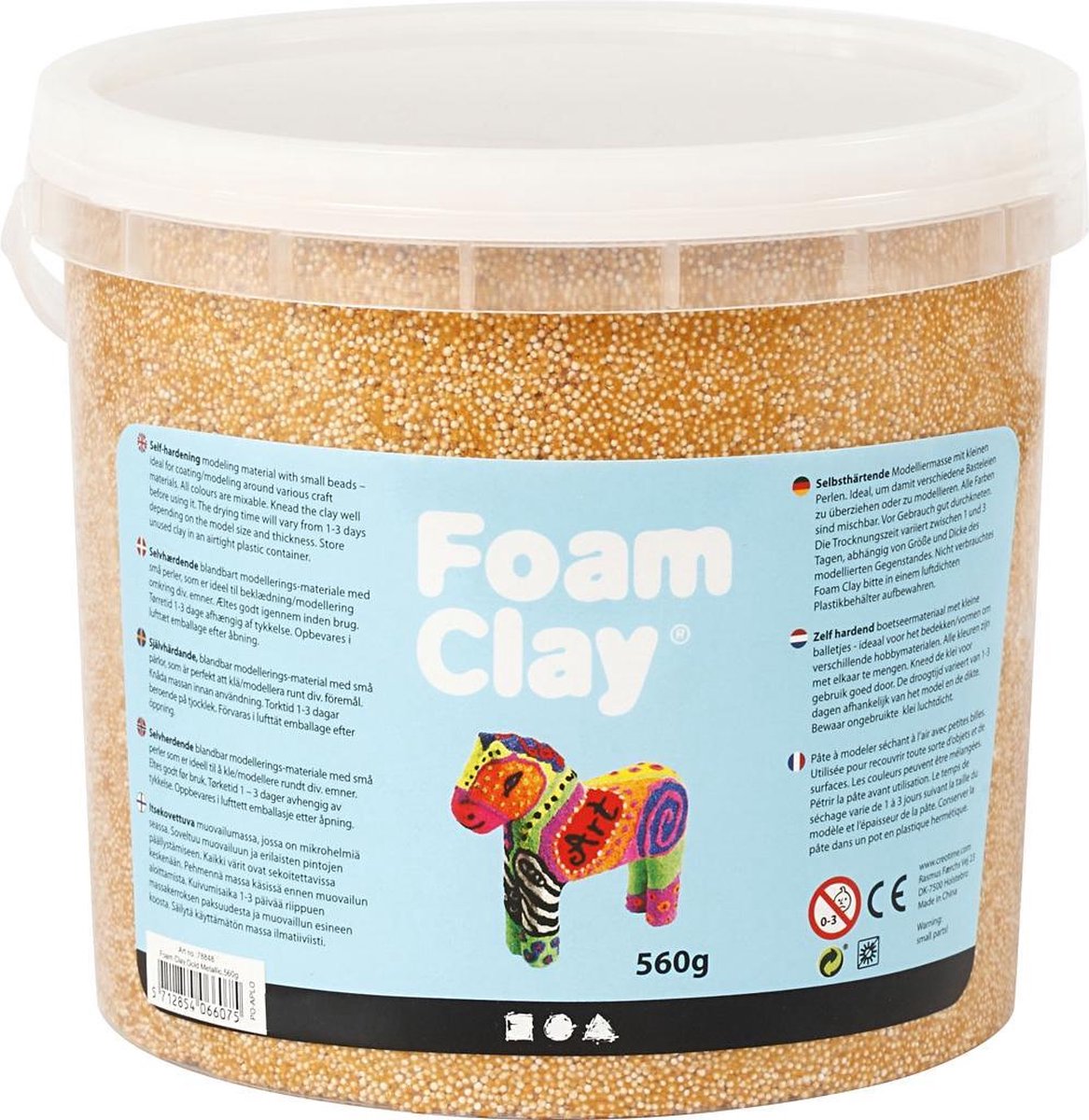 Foam clay - metallic gold, 560gr.