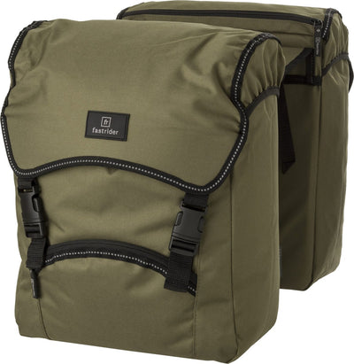 Borsa da bicicletta Fastrider unibag traffic doppia basics verde militare