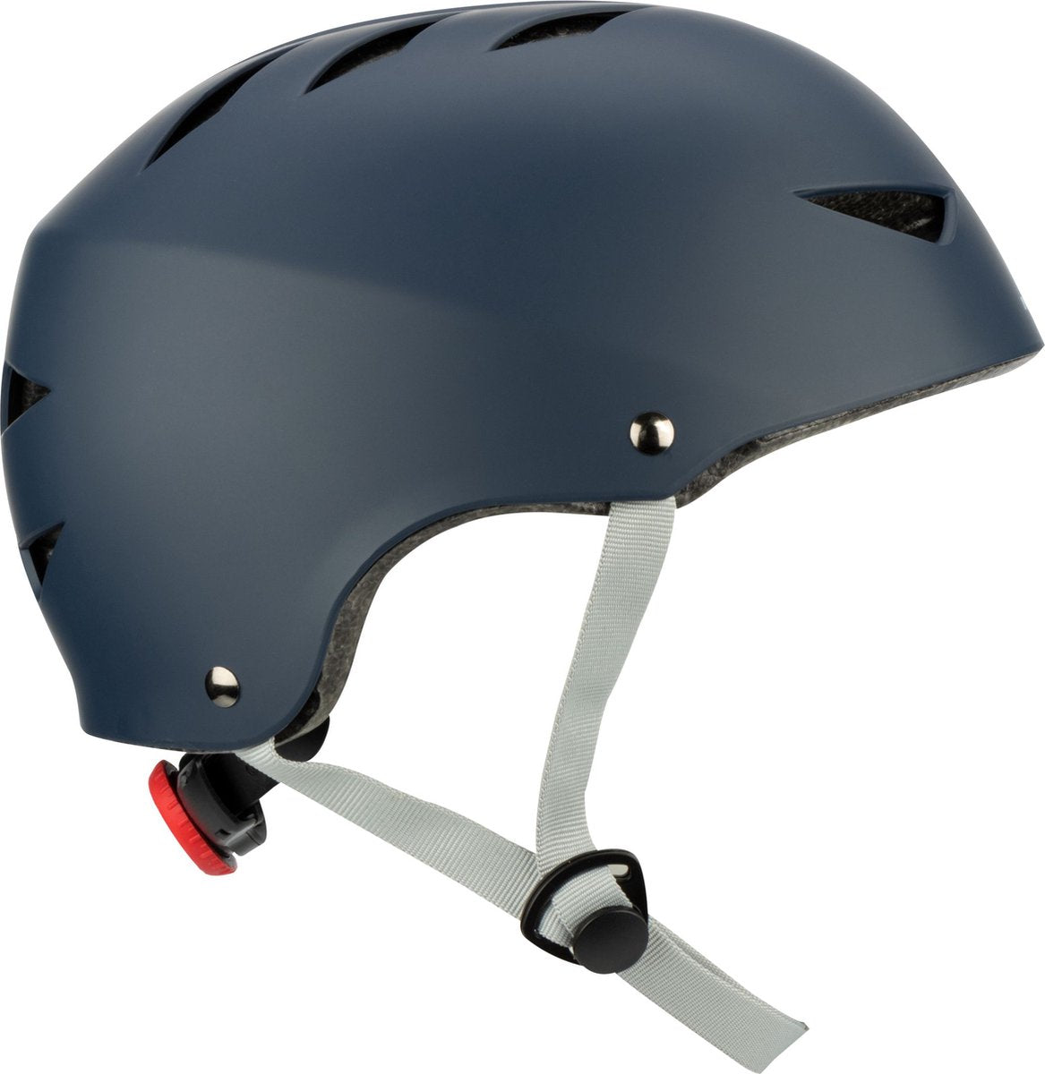 Nijdam skate helm verstelbaar - blue streak - maat l - blauw grijs