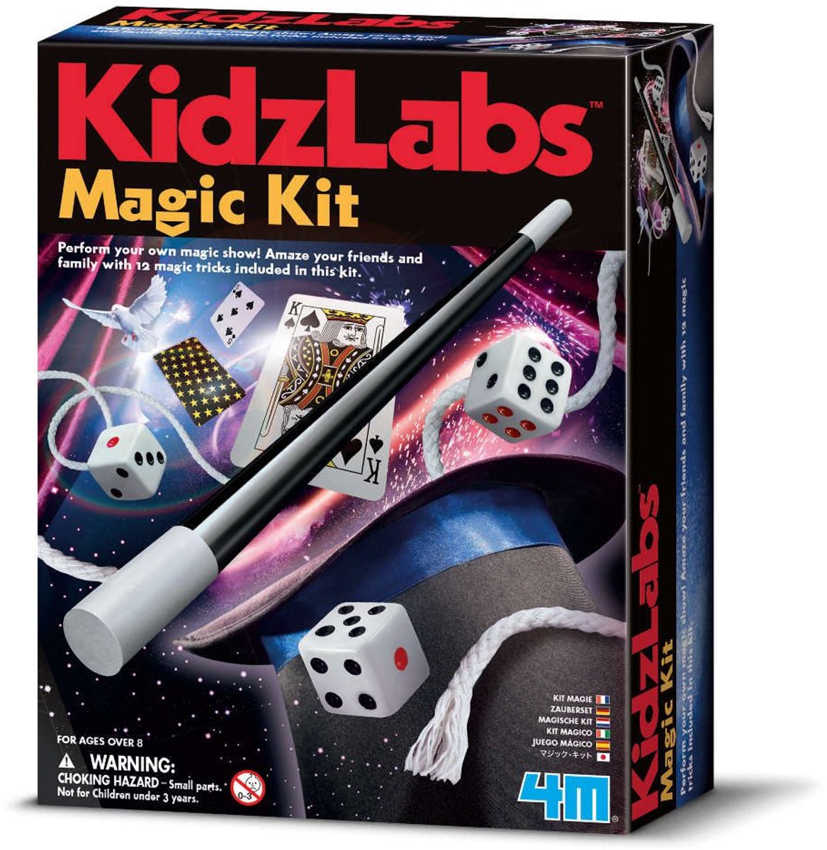 4m science and games - magic box for children - magic - 12 magic tricks - kidzlabs - 8+