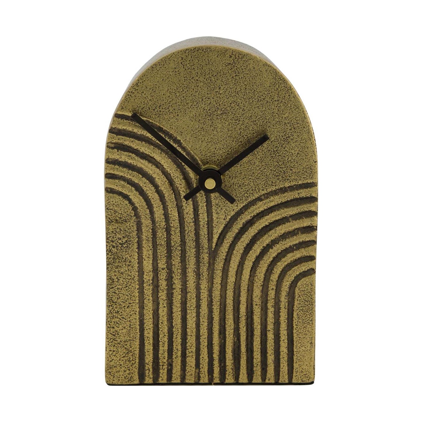 Dijk natural collections klok aluminium goud 10x4x16,5cm