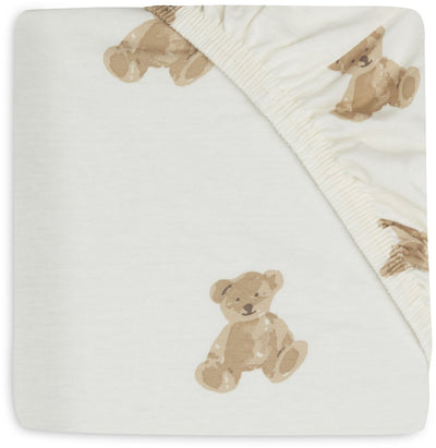 Jollein baby - lenzuolo con angoli jersey 70 75x140 150cm - lettino culla - cotone morbido - orsetto