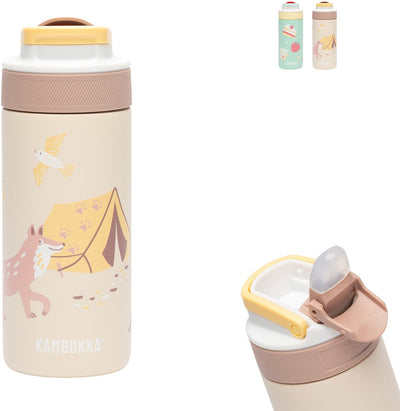 Borraccia termica Kambukka Lagoon per bambini 400 ml Campo Avventura - con cannuccia integrata - Borraccia per bambini - Bicchiere per la scuola