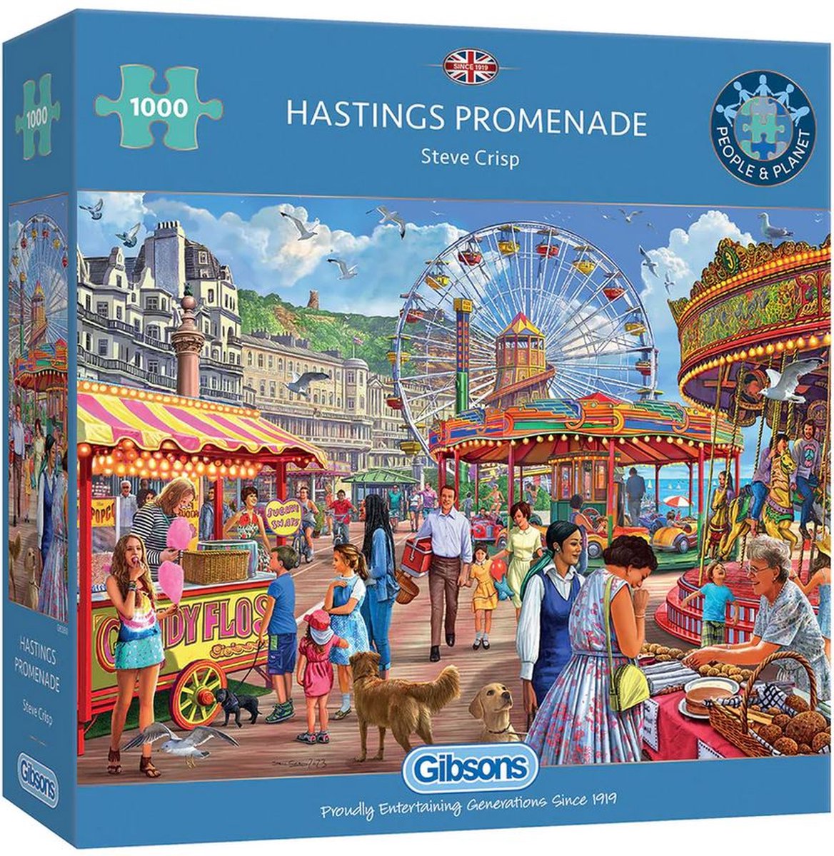 Gibsons - Hastings Promenade (di Steve Crisp) - 1000 pezzi 68×49 cm (l×a) - puzzle per adulti