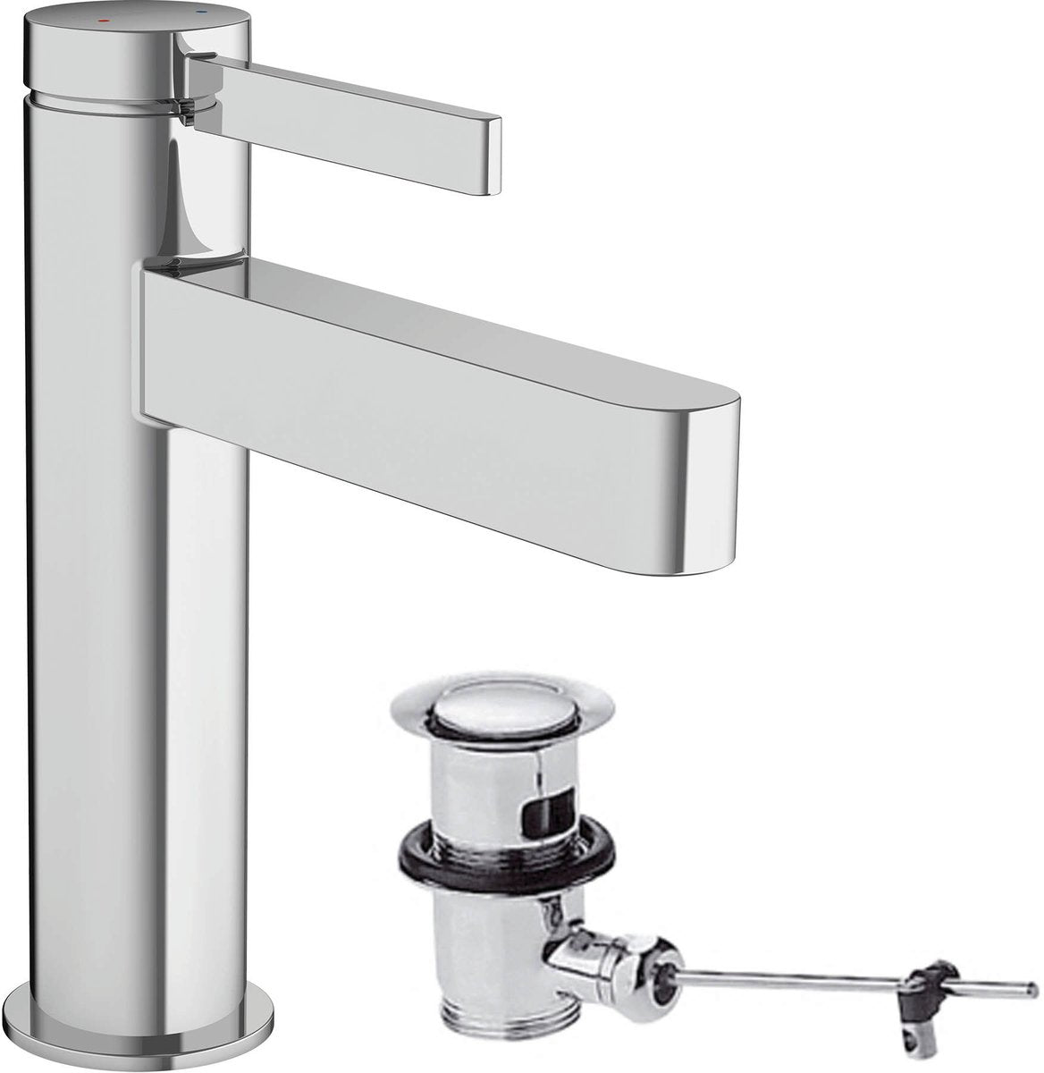 Hansgrohe finoris - miscelatore lavabo - funzionamento monocomando - con scarico - 110mm - cromo