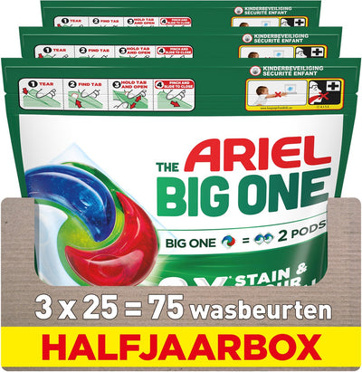 Ariel 3in1 detergent pods the big one original - 3 x 25 washes