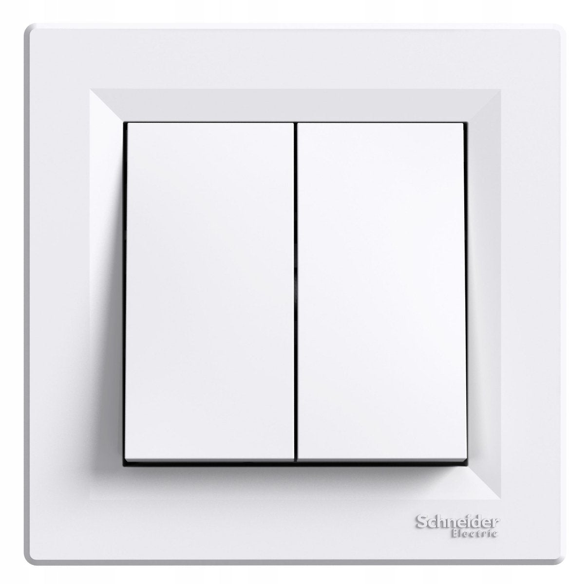 Asfora elettrica Schneider - doppi interruttori - bianca - 10a - 250v