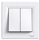 Asfora elettrica Schneider - doppi interruttori - bianca - 10a - 250v