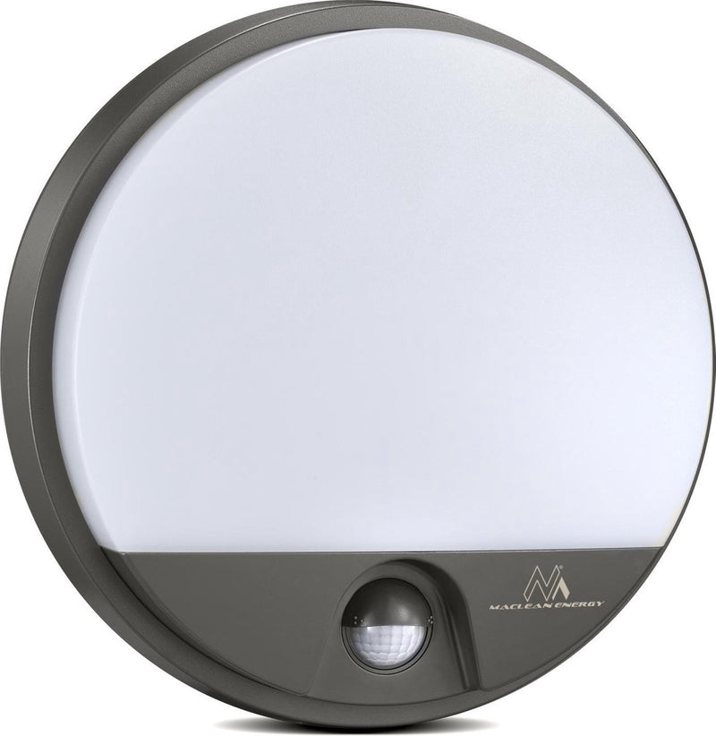 Maclean - lampada da parete - lampada da esterno - lampada LED con sensore di movimento a infrarossi mce291 gr 1100lm 15w ip54 - grigio