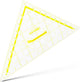 Triangolo da disegno Aristo - lunghezza 80 cm - rigido - trasparente - per lavagna - ar-1650w