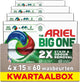 Cialde detersivo Ariel 3in1 the big one original - 4 x 15 pezzi