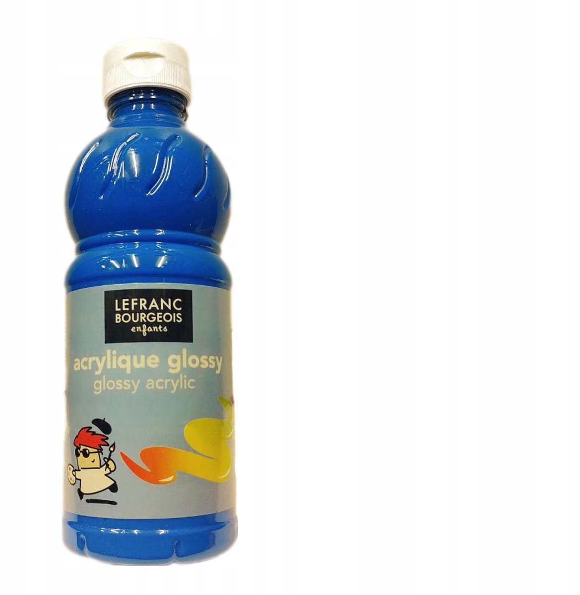 Lefrancbourgeois vernice acrilica lefranc lucida 500 ml - ciano (blu primario) 063