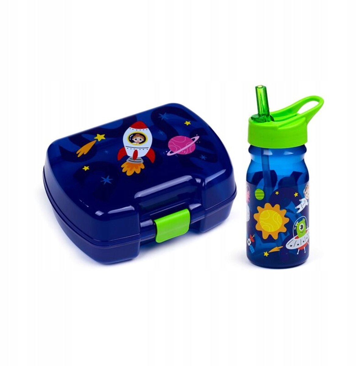 Juego de botellas para beber lonchera aeroespacial