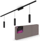 Illuminazione con binario a soffitto Philips hue perifo - luce bianca e colorata - 3 lampade a sospensione - nero - set base