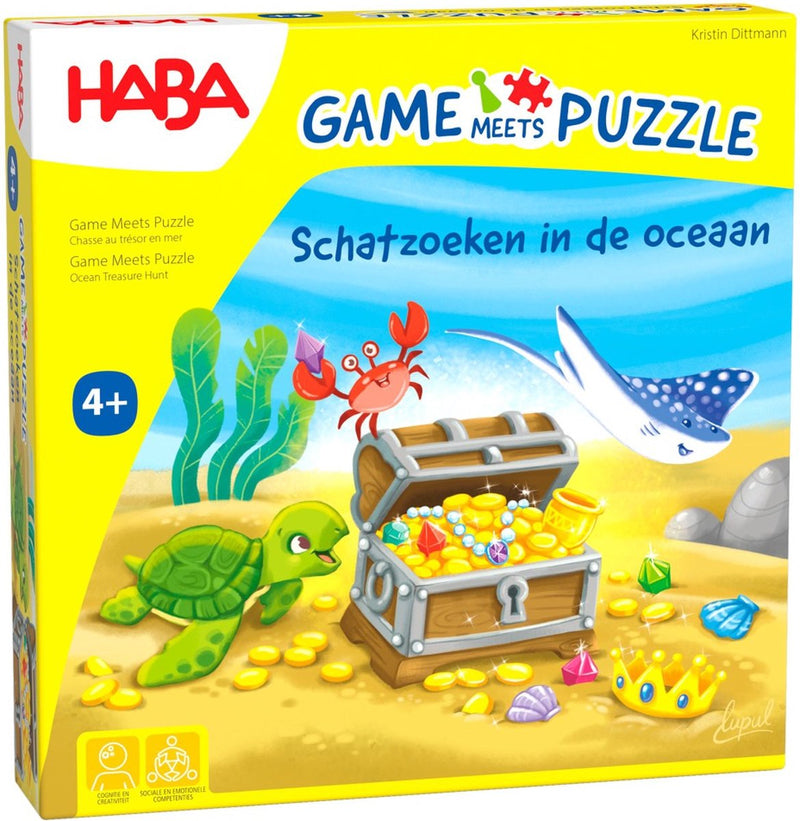Haba gioco puzzle caccia al tesoro nell'oceano gioco educativo per bambini.