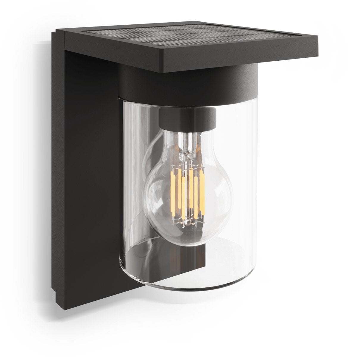 Calex asti solar wandlamp - tuinverlichting op zonne-energie - buitenlamp met bewegingssensor - warm wit licht - zwart