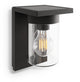 Calex asti solar wandlamp - tuinverlichting op zonne-energie - buitenlamp met bewegingssensor - warm wit licht - zwart