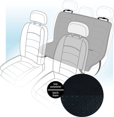 Manta de lujo para perros Flamingo para coche - manta para coche - cesta para perros - mac - gris - 130 x 109 cm - protector de asiento trasero repelente al agua para perros