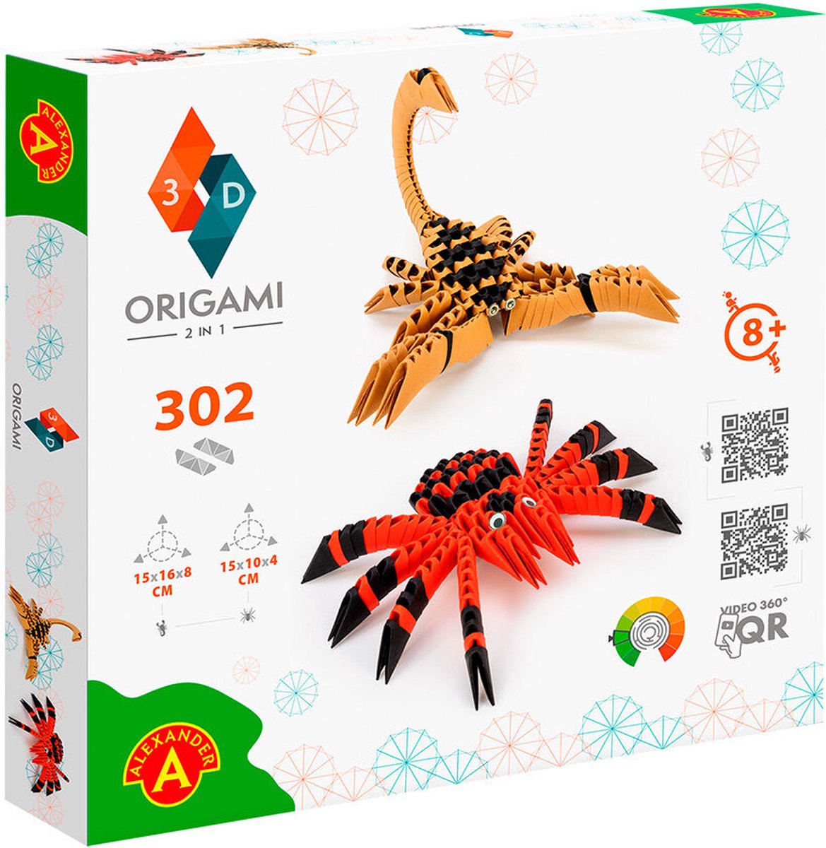 Alexander juguetes alexander juguetes origami 3D araña y escorpión - 302pzs