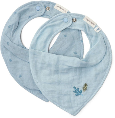 Little Dutch 2-pack bandana bib - blue - essentials