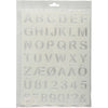 Modello aziendale Creativ, lettere e numeri, h: 25 mm, foglio 21x29 cm, 1 pezzo