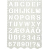 Modello aziendale Creativ, lettere e numeri, h: 25 mm, foglio 21x29 cm, 1 pezzo