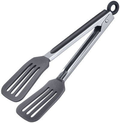 Pinza da servizio Westmark, con grandi lame in silicone e manici in gomma, lunghezza: 26,5 cm, acciaio inossidabile plastica silicone, comfort silicone mini, argento nero, 16112270