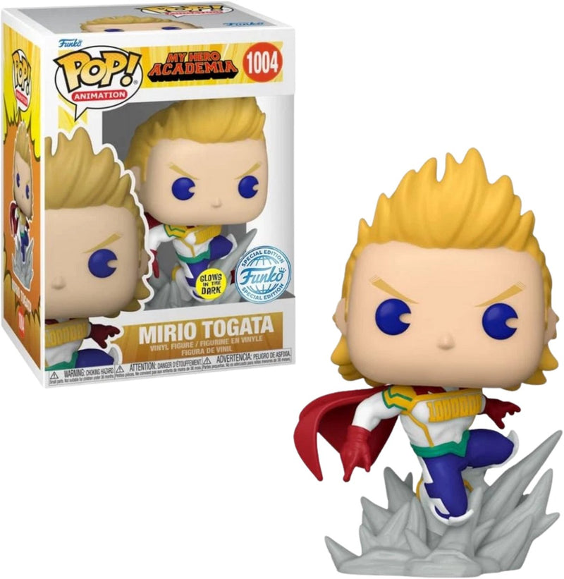 ¡Funko pop! my hero academia - traje de héroe mirio togata que brilla en la oscuridad exclusivo