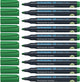 Schneider schrijfwaren schneider permanent marker - maxx 130 - ronde punt - schrijfkleur groen - doos 10 stuks