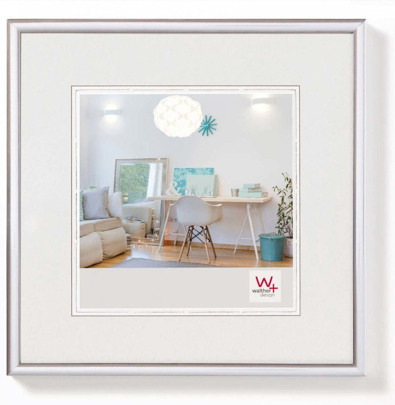 Walther new lifestyle - cornice in plastica - misura foto 30x30 cm - argento